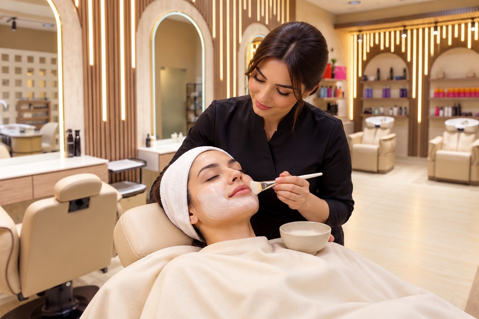 Hydrating facial treatment at Helora