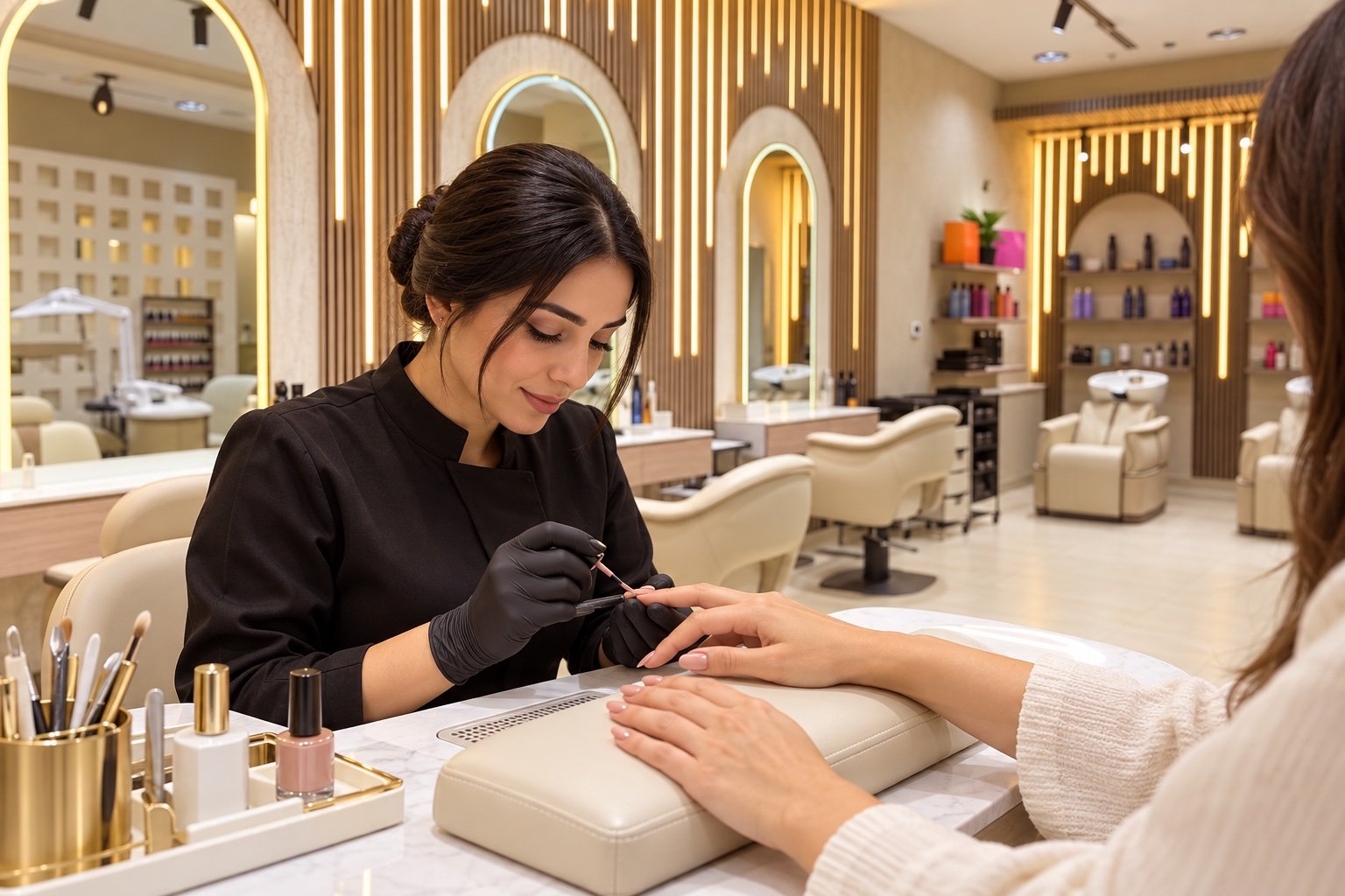 Luxury gel manicure at Helora